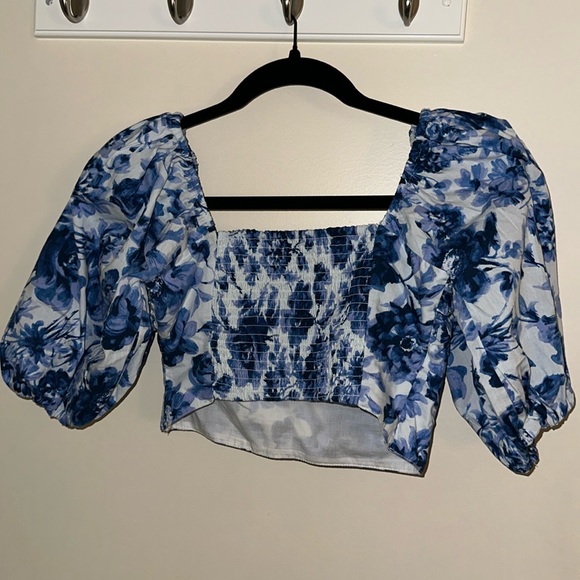 NWT Abercrombie puff sleeve crop top XS - Picture 5 of 6